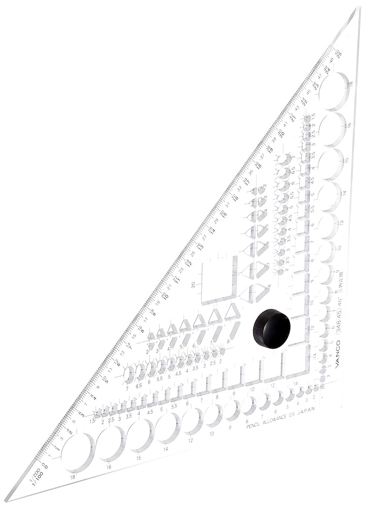 Amazon.co.jp: バンコ 三角定規45°テンプレートプラス & バンコ
